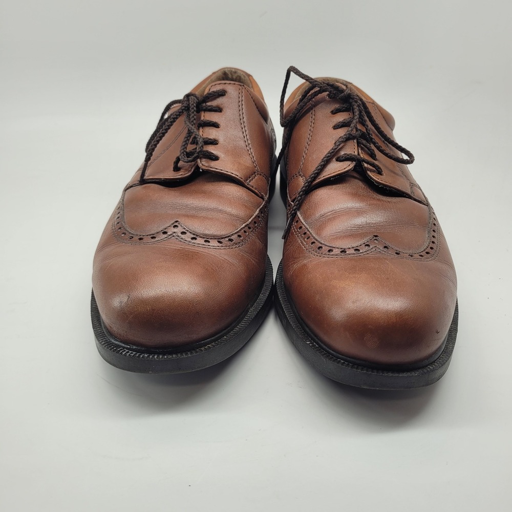 Florsheim Comfortech Mens Brown Leather Wingtip Derby Shoes 30610 Size 10 D - Picture 9 of 10